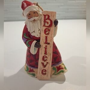 Santa with Porch Board Ornament. SKU: 6015512 NIB